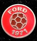 Ford 1971 voetbal speld- oranje gelakt, Verzamelen, Speldjes, Pins en Buttons, Verzenden, Nieuw, Sport, Speldje of Pin