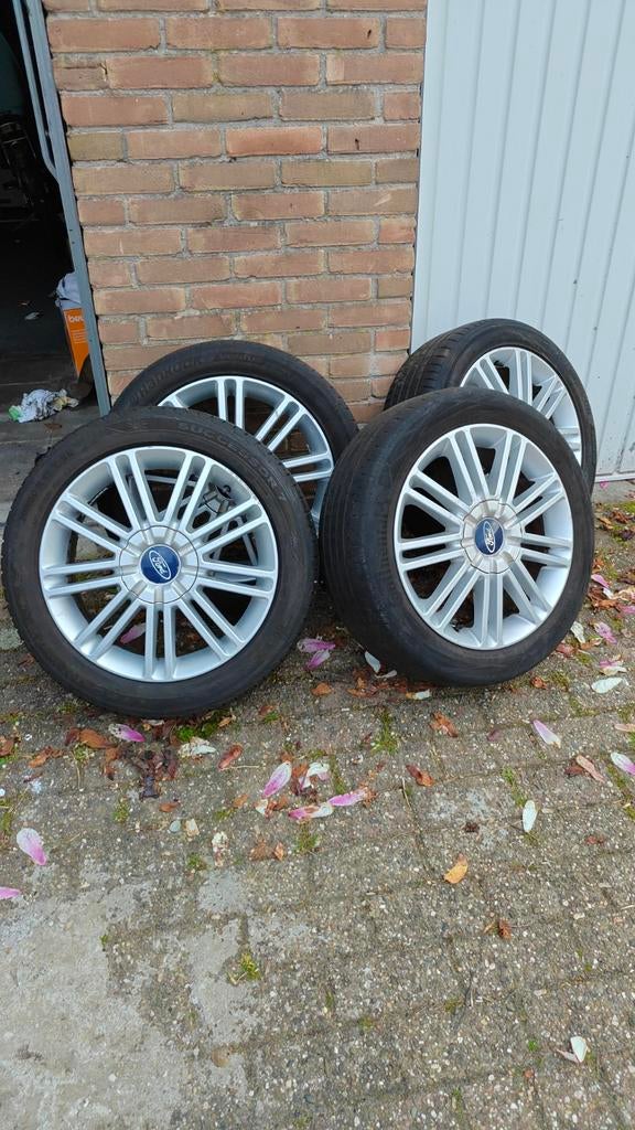 Ford 17"inch velgen set met banden, Auto-onderdelen, Banden en Velgen, 17 inch, Ophalen of Verzenden, Zomerbanden