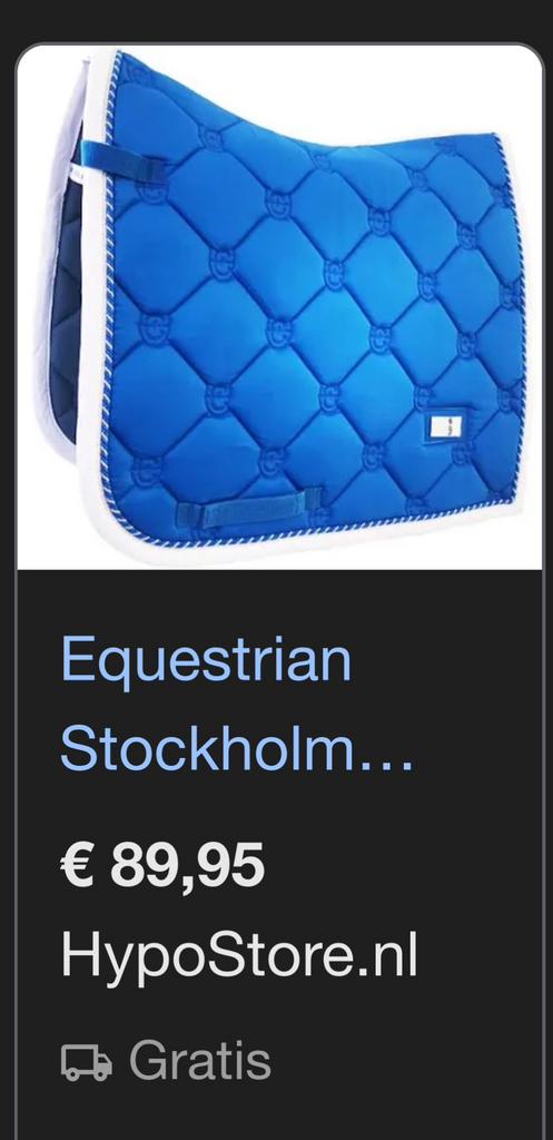 Equestrian Stockholm dekje sapphire dressuur maat full, Dieren en Toebehoren, Full (L), Dressuurdekje, Equestrian Stockholm, Ophalen of Verzenden
