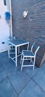 Ikea Sjalland bartafel met 2 barkrukken, Gebruikt, Met voetsteun, Ophalen of Verzenden, 90 cm of meer