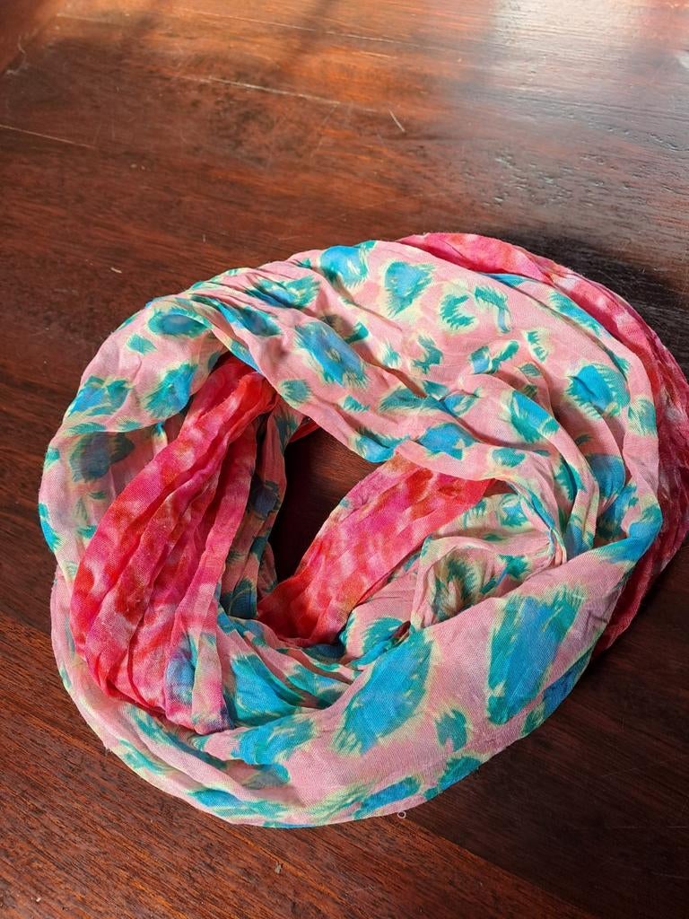 Fleurige col sjaal, Ophalen of Verzenden, Zo goed als nieuw, Sjaal