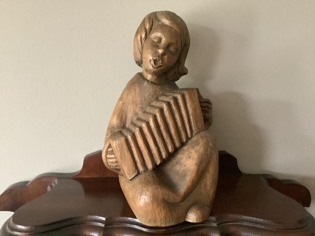 Massief houten beeld, Ophalen of Verzenden