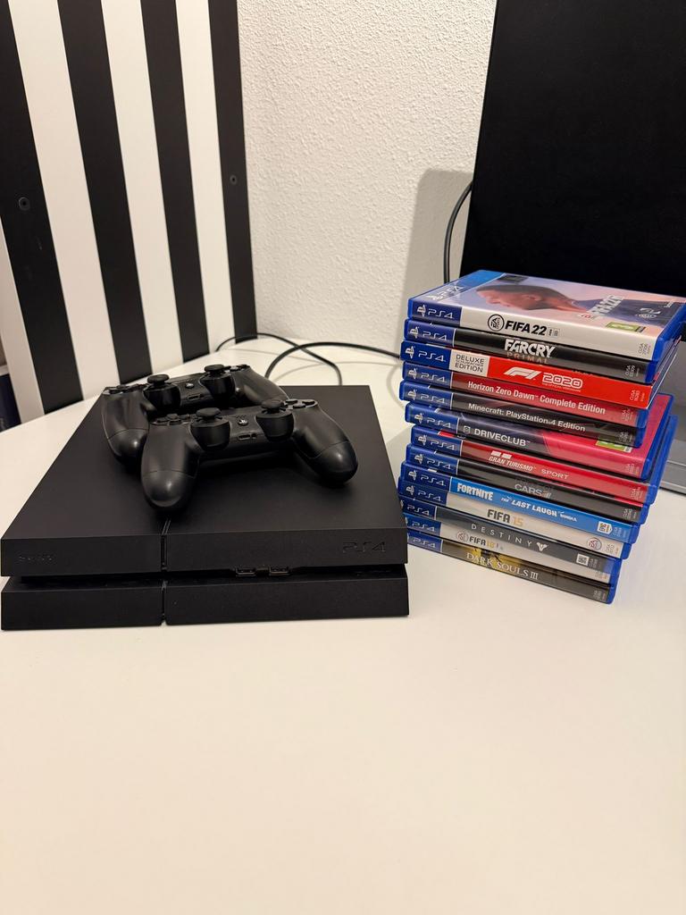 Playstation 4 500GB 11 spellen 2 controllers, Spelcomputers en Games, Spelcomputers | Sony PlayStation 4, Ophalen of Verzenden