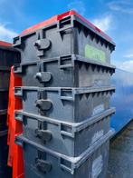 AANBIEDING Kunststof Afvalcontainer 1100L ZWART MET ROOD, Ophalen, Kunststof, Gebruikt, 40 liter of meer