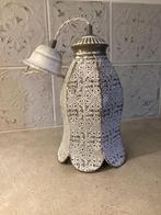 Witte metalen hanglamp, Huis en Inrichting, Lampen | Hanglampen, Ophalen of Verzenden, Zo goed als nieuw, Metaal, Minder dan 50 cm