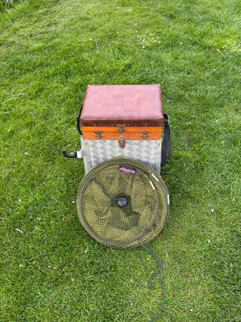 Zitkoffer en keepnet, Watersport en Boten, Hengelsport | Algemeen, Ophalen, Gebruikt, Overige typen