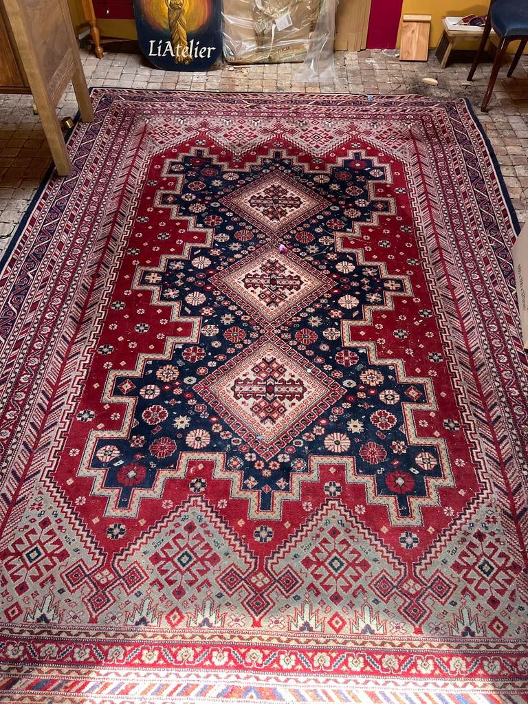 Groot Perzisch tapijt - Klassiek design, kleine reparatie no, Huis en Inrichting, Stoffering | Tapijten en Kleden, Gebruikt, Ophalen of Verzenden