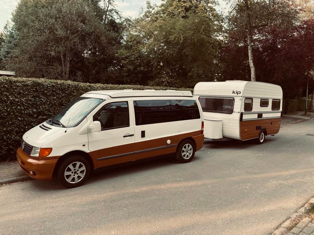 Retro gepimpte 6 persoons camperbus (evt met Kip caravan), Caravans en Kamperen, Chemisch toilet, Buscamper of Camperbus, Particulier