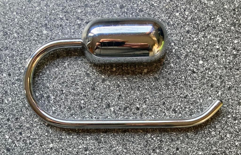 Toiletrolhouder, Chroom, Ophalen of Verzenden, Gebruikt, Grijs