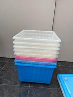 Acht ikea opberbakken met zeven deksels, Ophalen, Zo goed als nieuw, Minder dan 40 cm, Minder dan 35 cm