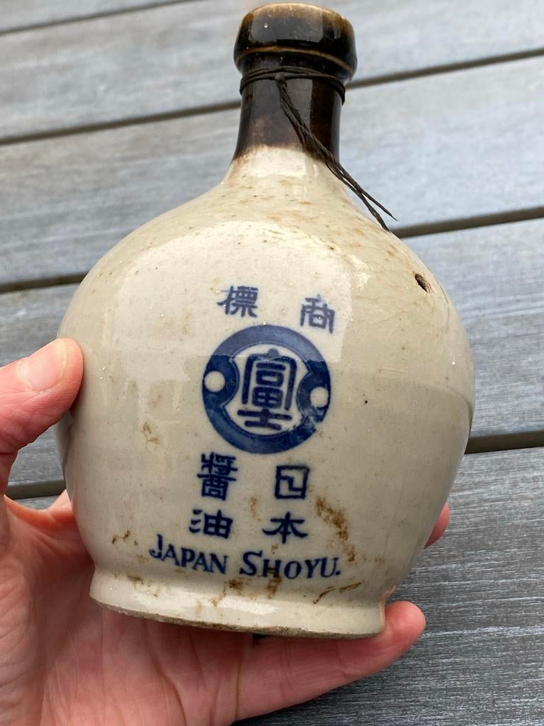 Antieke Japanse sojafles bodemvondst, Antiek en Kunst, Antiek | Keramiek en Aardewerk, Ophalen of Verzenden