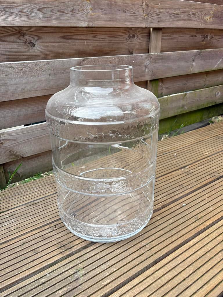 Zeer grote glazen pot/ vaas, Huis en Inrichting, Woonaccessoires | Vazen, Ophalen, Overige kleuren, Minder dan 50 cm, Glas