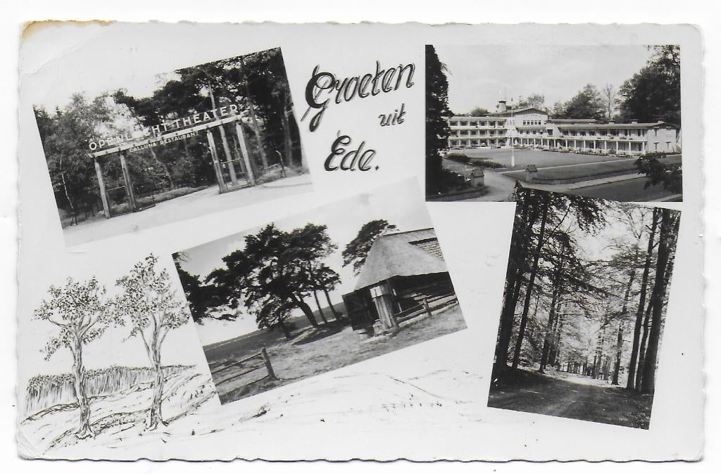 Ede oude ongelopen ansichtkaart ( B7238 ), Verzamelen, Ansichtkaarten | Nederland, Ophalen of Verzenden, 1940 tot 1960, Ongelopen
