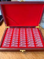 Luxe Houten Muntenverzameldoos met Capsules, Ophalen of Verzenden, Verzamelmap