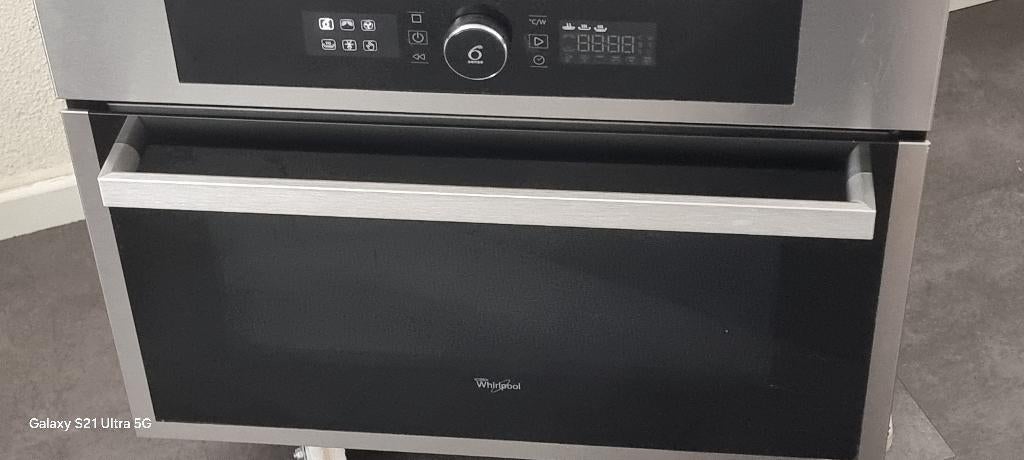 Whirlpool inbouw oven combi magnetron model AMW 507/IX, Witgoed en Apparatuur, Ovens, Gebruikt, Oven met grill, Inbouw, Draaiplateau