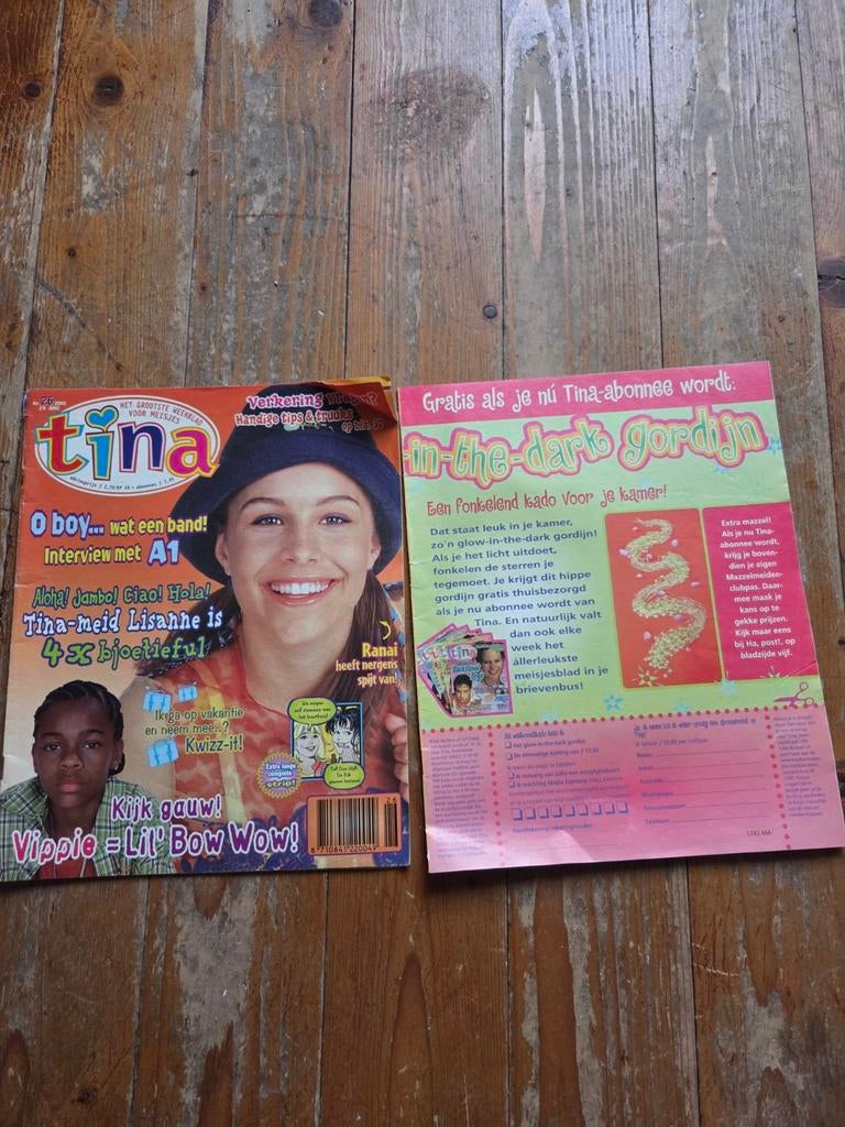 Vintage Tina Weekblad Set 2001 Backstreet Boys Poster, Boeken, Ophalen of Verzenden, Zo goed als nieuw, Glossy