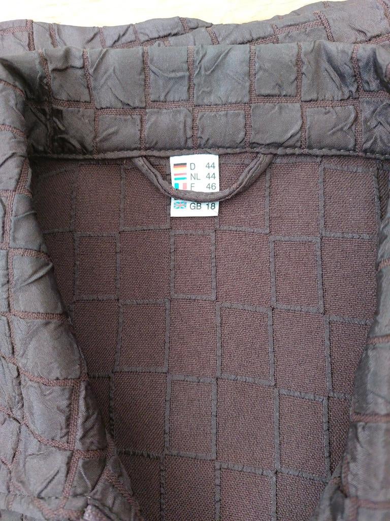 Bruin jasje met dierenprint, maat 44, Ophalen of Verzenden