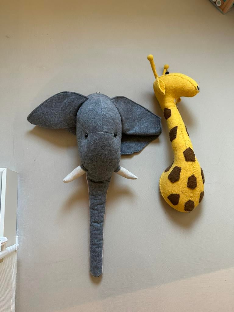 Wand Olifant & Zebra & Giraf, Ophalen of Verzenden, Zo goed als nieuw, Wanddecoratie