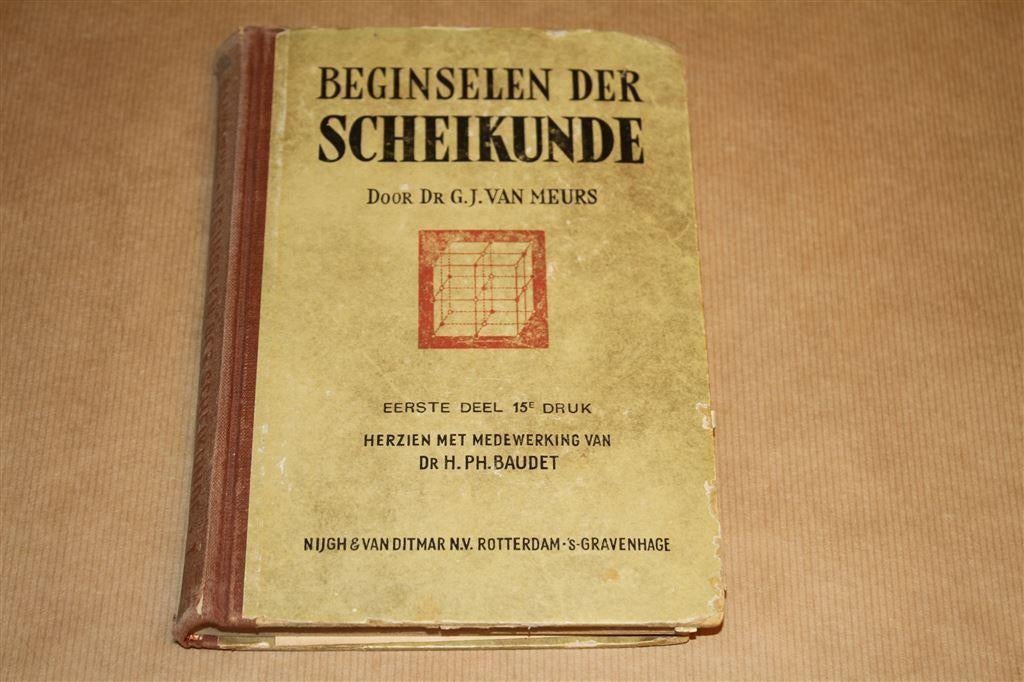 Beginselen der scheikunde. Deel 1. Meurs, 1949., Ophalen of Verzenden, Gelezen, Natuurwetenschap