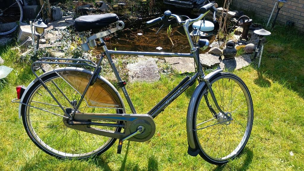 hoge heren fiets  RVS velgen, Ophalen, Gebruikt, Versnellingen, 65 cm of meer