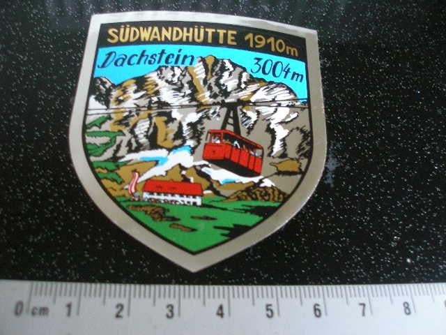 folie sticker sudwandhutte 1910m dachstein 3004m, Verzenden, Zo goed als nieuw, Overige typen