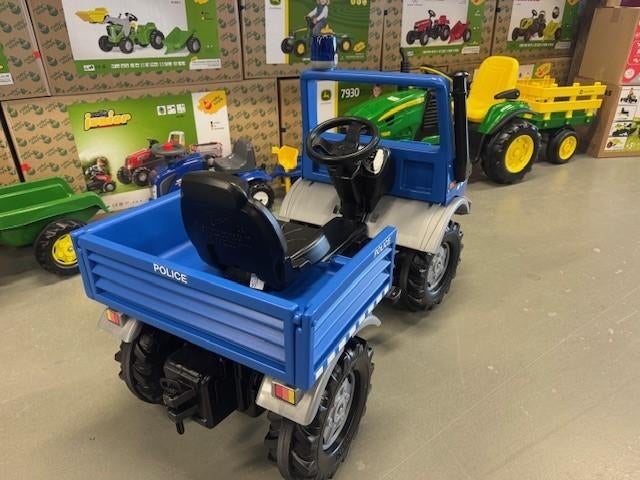 Rolly Toys Unimog Politie TrapTractor Met Zwaailicht auto, Ophalen of Verzenden, Nieuw