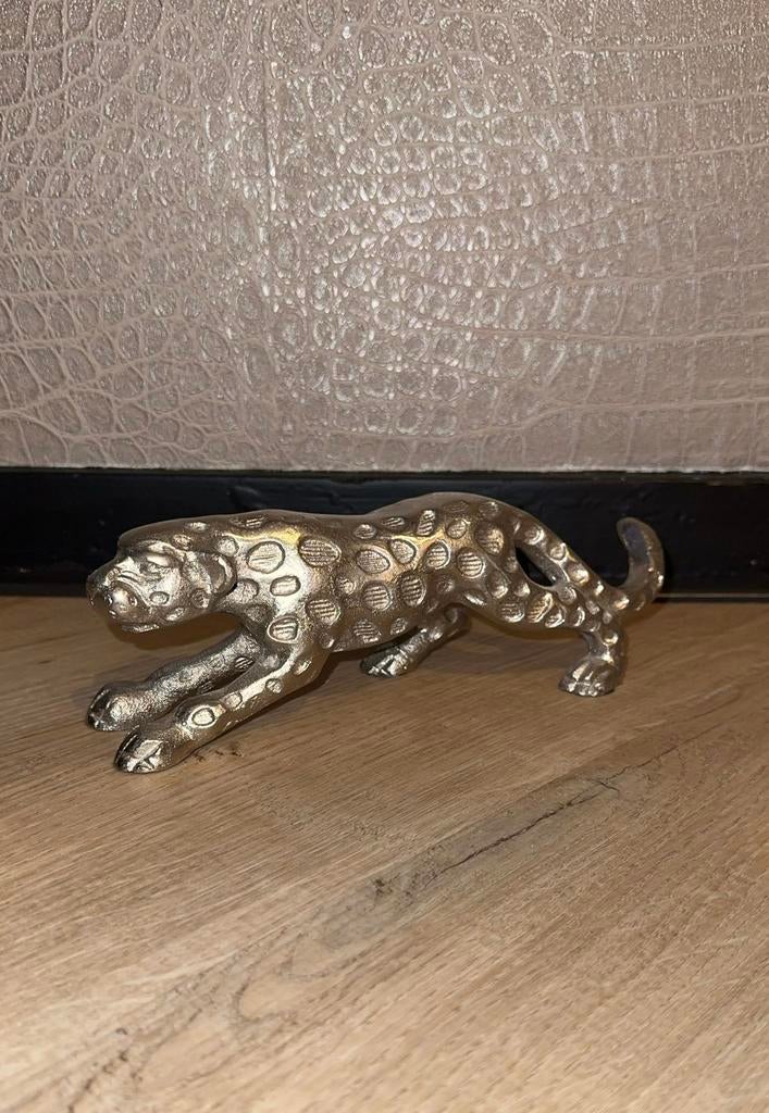 Panter beeldje zilver / woonaccessoires, Ophalen, Zo goed als nieuw