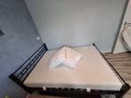Bed 140x200 met matras, Ophalen, Gebruikt, Wit, Tweepersoons