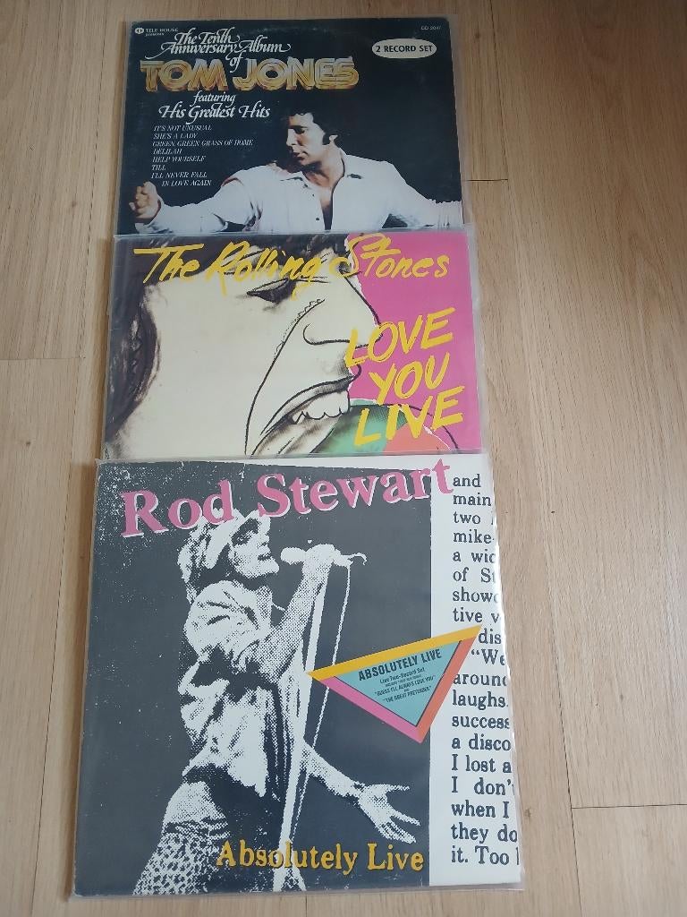 Lps Tom Jones/Rod Stewart/Rolling Stones, Ophalen of Verzenden, Fotohoes, 12 inch, Poprock
