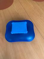 Leuke blauwe koektrommel met koekje deksel Alessi, Ophalen of Verzenden, Gebruikt