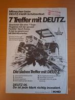 Folder / advertentie Deutz 06 serie, Ophalen of Verzenden, Tractor en Landbouw