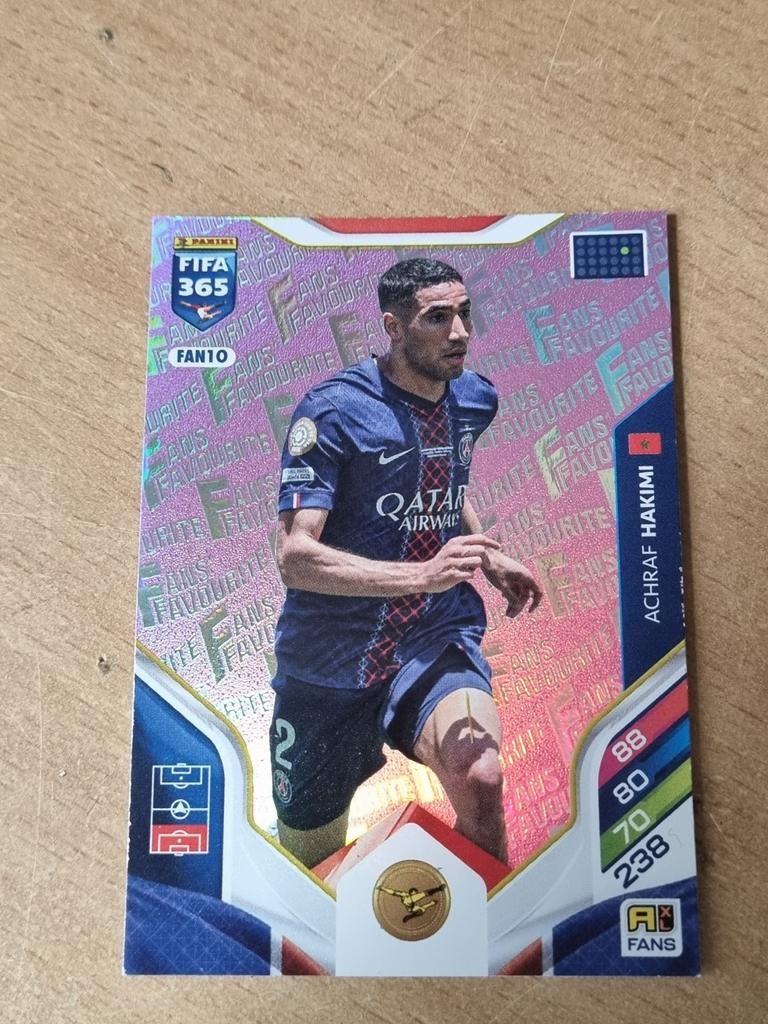 Panini Adrenalyn xl Fifa 365 2026 Fans Roze Hakimi, Ophalen of Verzenden, Zo goed als nieuw, Plaatje