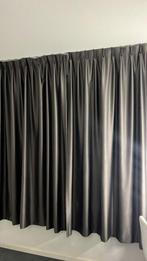 Donkergrijze gordijnen met vitrage, Ophalen, Gebruikt, Grijs, 200 cm of meer