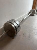 115kg halterset, chrome gewichten, zware kwaliteit!, Sport en Fitness, Ophalen, Zo goed als nieuw, Halterset