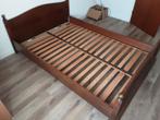 Te koop donker eiken bed, Gebruikt, Bruin, Tweepersoons, 200 cm