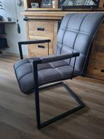 Eetkamerstoel industrieel antraciet 4 stuks, Huis en Inrichting, Stoelen, Ophalen, Gebruikt, Vier, Metaal