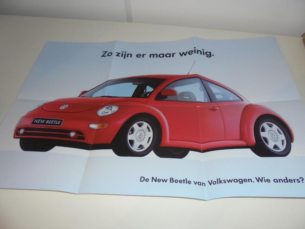 miniposter Volkswagen New Beetle, Ophalen of Verzenden, Nieuw, Volkswagen