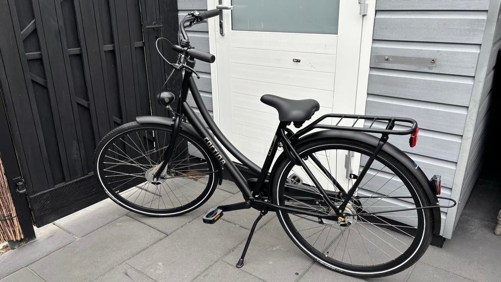 Cortina U1 RB3 Damesfiets Zwart 49cm 10 maanden jong, 47 tot 50 cm, Versnellingen, Zo goed als nieuw, Ophalen