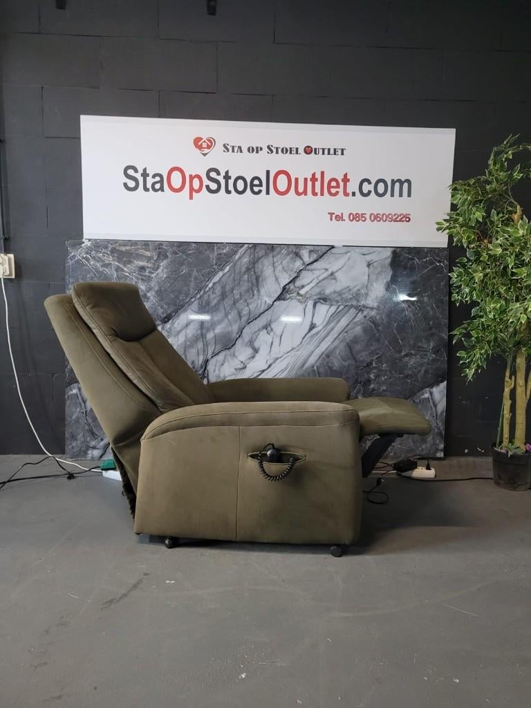 Staopstoel Hukla Groen Stof, Huis en Inrichting, Fauteuils, Minder dan 50 cm, Minder dan 75 cm, Ophalen of Verzenden, Zo goed als nieuw