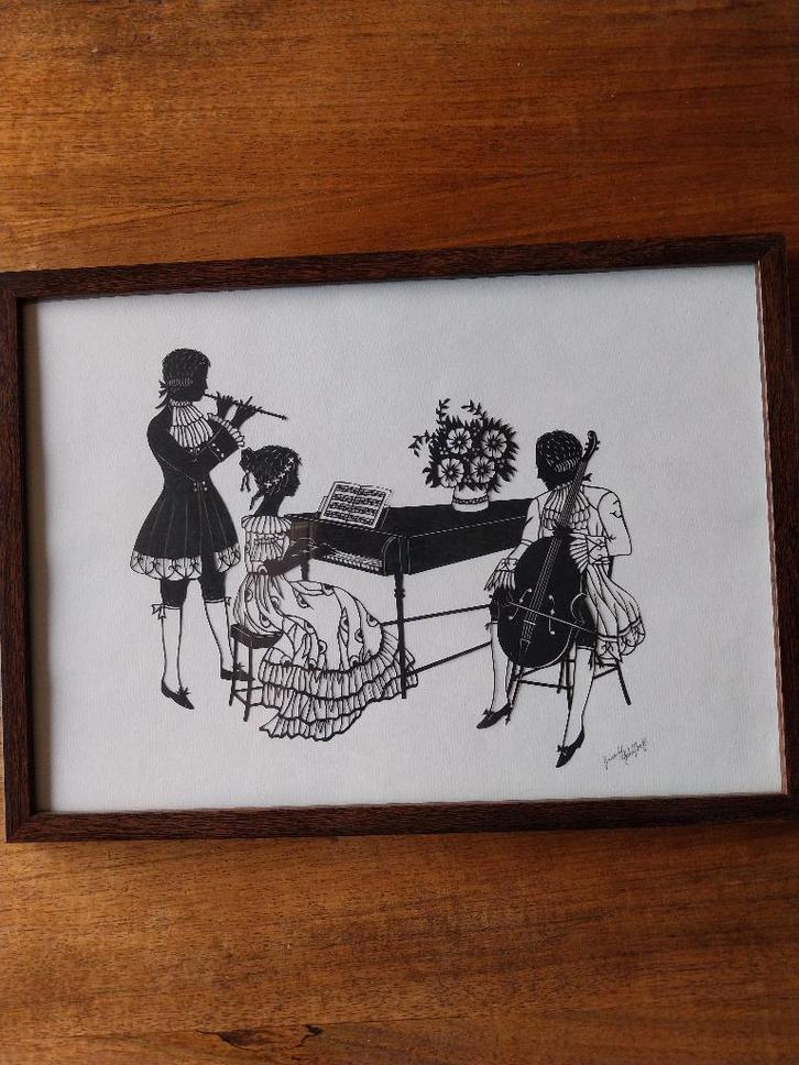 Papierknipkunst (Scherenschnitt), Antiek en Kunst, Kunst | Schilderijen | Klassiek, Verzenden