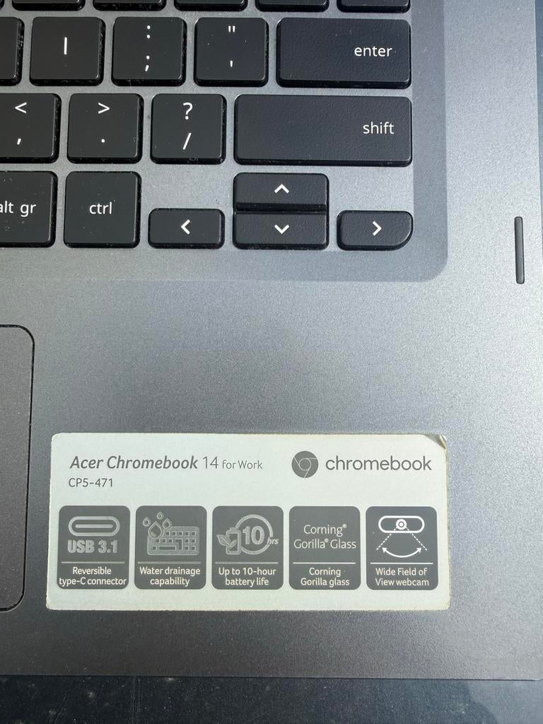 Partij Acer Chromebook 14 For Work CP5-471 i3/i5, Computers en Software, Chromebooks, Ophalen, 14 inch, Qwerty, 4 GB of minder