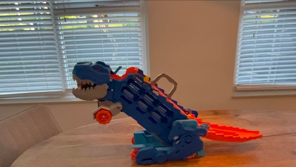 Hot Wheels City Ultieme Dino Hauler - T-Rex Vrachtwagen, Ophalen of Verzenden, Zo goed als nieuw