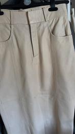 Beige leren rok Goosecraft  maat S, Kleding | Dames, Rokken, Beige, Nieuw, Ophalen of Verzenden, Knielengte