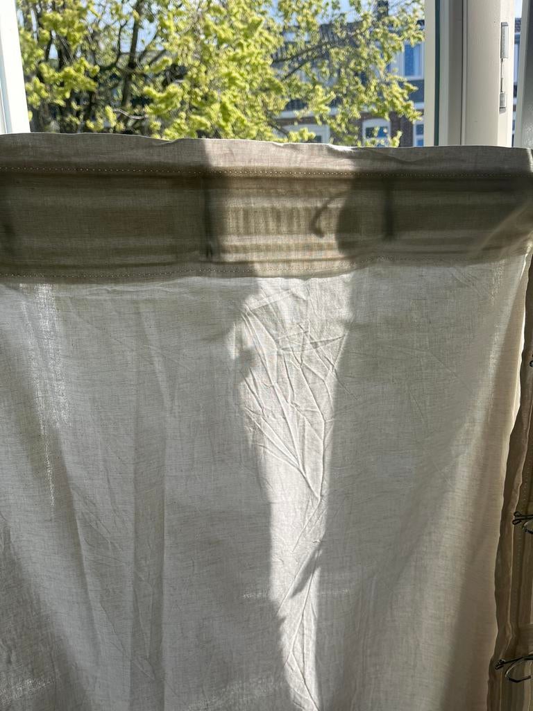 Licht beige gordijnen 3 stuks 145x300, Ophalen, Gebruikt, 100 tot 150 cm, 200 cm of meer