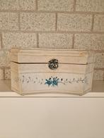 Oude brocante metalen opberg kist, Antiek en Kunst, Ophalen of Verzenden