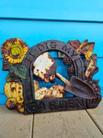 Gietijzeren bord 'I Dig My Garden', Ophalen of Verzenden, Nieuw, Metaal