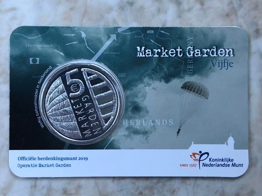 Market Garden Vijfje, Verzenden, Koningin Beatrix, Euro's, Losse munt