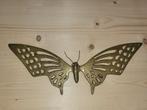 zeer oude messing wand vlinder, Ophalen of Verzenden