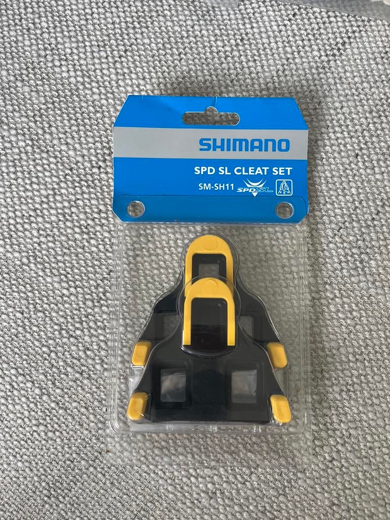 Te koop Shimano SPD-SL Schoenplaatjes SM-SH11 geel, Crankstel of Pedalen, Ophalen of Verzenden, Racefiets, Nieuw