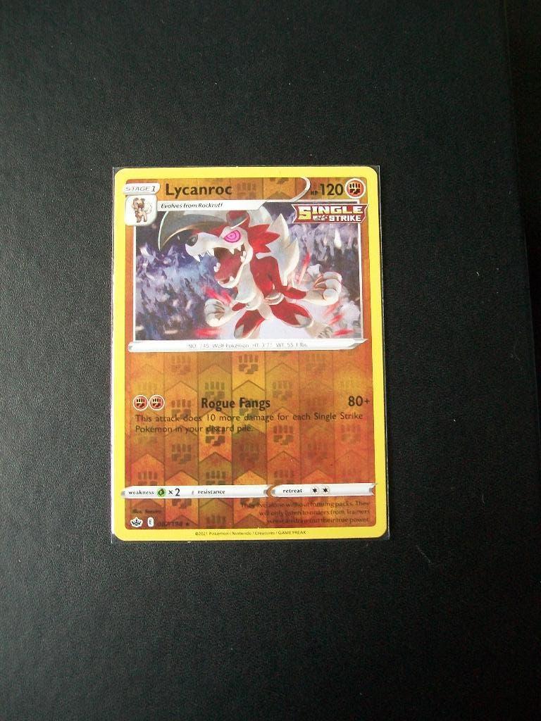 1152. Nieuwe Pokemon Kaart holofoil LYCANROC hp120 (087/198), Verzenden, Nieuw, Losse kaart, Foil